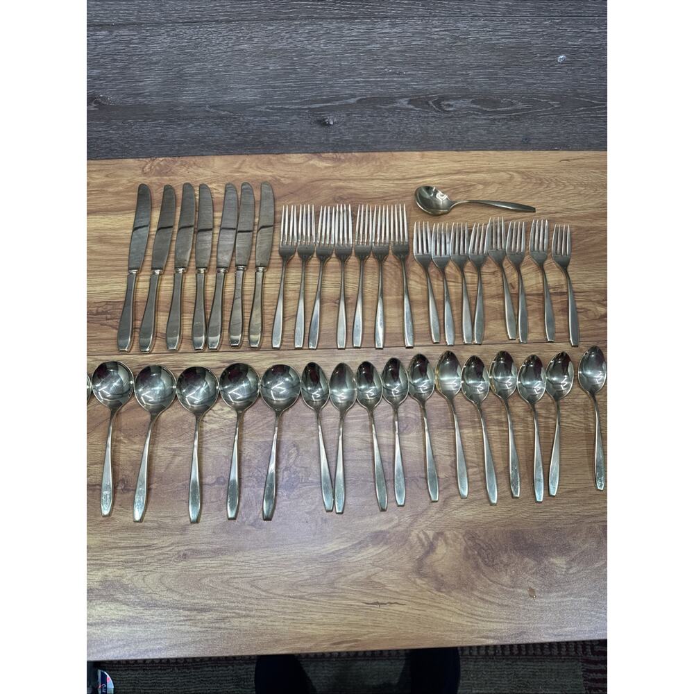 Dorling Golden Autumn Symphony Goldware Silverware Flatware Mixed Lot Of 40